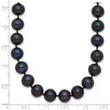 14k 7-8mm Black Near-Round Freshwater Cultured Pearl 24 inch Necklace