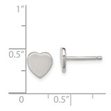 Sterling Silver Rhodium-plated Polished Heart Children's Post Earrings - QE-235F6E73-6508
