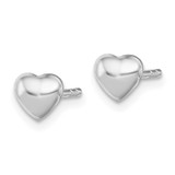 Sterling Silver Rhodium-plated Polished Heart Children's Post Earrings - QE-4E0EA8B4-8226
