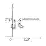 Sterling Silver Rhodium-plated Polished Hoop Post Earrings - QE-402764AC-4313