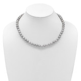 14K 7-8mm Grey Near Round Freshwater Cultured Pearl 16 inch Necklace