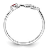 Sterling Silver Rhodium-plated Polished Infinity Lab Created Ruby Ring - QB-372B1C2B-2116