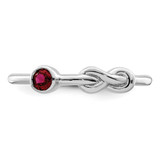 Sterling Silver Rhodium-plated Polished Infinity Lab Created Ruby Ring - QB-372B1C2B-2116
