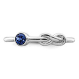 Sterling Silver Rhodium-plated Polished Infinity Lab Created Sapphire Ring - QB-2C186518-6041