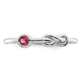 Sterling Silver Rhodium-plated Polished Infinity Pink Tourmaline Ring - QB-E6CBF952-3625