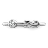 Sterling Silver Rhodium-plated Polished Infinity White Topaz Ring - QB-D1DC785F-6579