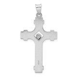 Sterling Silver Rhodium-plated Polished INRI Crucifix Pendant - QC-652A02E0-3137