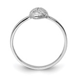 Sterling Silver Rhodium-plated Polished Ladybug Children's Ring - QR-2EEE655A-5264