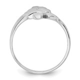 Sterling Silver Rhodium-plated Polished Leaf Size 7 Ring