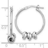 Sterling Silver Rhodium-plated Polished Love Knot Hoop Earrings - QE-59F9C3C9-6970