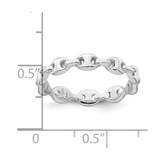 Sterling Silver Rhodium-plated Polished Mariner Link Size 6 Ring - QR-851BB791-2205