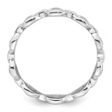 Sterling Silver Rhodium-plated Polished Mariner Link Size 7 Ring - QR-607BFA64-9810