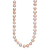 14k 7-8mm Pink Near-Round Freshwater Cultured Pearl 24 inch Necklace