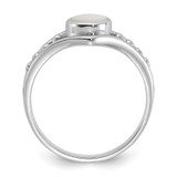 Sterling Silver Rhodium-Plated Polished Mother of Pearl Ring - QR-82F3AB0C-7756