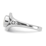 Sterling Silver Rhodium-Plated Polished Mother of Pearl Ring - QR-82F3AB0C-7756