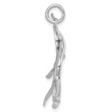 Sterling Silver Rhodium-plated Polished Octopus Pendant