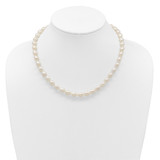 14k 7-8mm White Rice Freshwater Cultured Pearl 18 inch Necklace