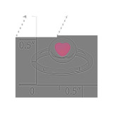 Sterling Silver Rhodium-plated Polished Pink Enamel Heart Children's Ring - QR-7AEE74EB-6060