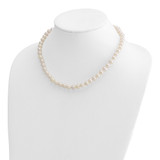 14k 7-8mm White Round Akoya Saltwater Cultured Pearl 18 inch Necklace - PL-F54A44A2-6728
