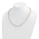 14k 7-8mm White Round Akoya Saltwater Cultured Pearl 20 inch Necklace - PL-42165FB0-6684