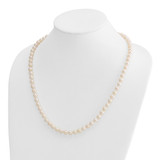 14k 7-8mm White Round Akoya Saltwater Cultured Pearl 24 inch Necklace - PL-C6FA2FFA-3377