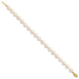 14k 7-8mm White Round Akoya Saltwater Cultured Pearl 7 inch Bracelet - PL-9D341926-8323