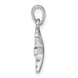 Sterling Silver Rhodium-plated Polished Small Ankh Cross Pendant