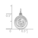 Sterling Silver Rhodium-plated Polished Solid 1st Holy Communion Pendant - QC-20EE53F4-8982