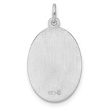 Sterling Silver Rhodium-plated Polished Solid Saint Christopher Pendant