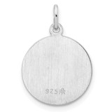 Sterling Silver Rhodium-plated Polished Solid Saint Michael Pendant - QC-2AC8AFF7-2906
