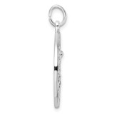 Sterling Silver Rhodium-plated Polished Solid Saint Michael Pendant - QC-616C39AE-3855