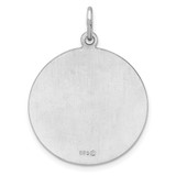 Sterling Silver Rhodium-plated Polished Solid Saint Michael Pendant - QC-616C39AE-3855