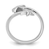 Sterling Silver Rhodium-plated Polished Starfish Double Adjustable Ring - LR-89651AC0-9826