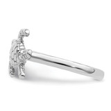 Sterling Silver Rhodium-plated Polished Turtle Ring - LR-956D5E1D-3218