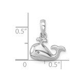 Sterling Silver Rhodium-Plated Polished Whale Pendant - PL-1140884F-6301