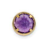 14k 7mm Amethyst bezel pendant