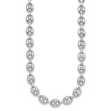 Sterling Silver Rhodium-plated Puffed Anchor/Mariner Link 18 inch Necklace - QG-B95FBFB1-3606