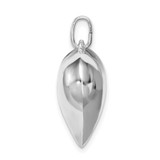 Sterling Silver Rhodium-plated Puffed Heart Pendant - QC-46CD37BD-5215
