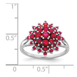 Sterling Silver Rhodium-plated Ruby Ring - QR-1F690433-1592
