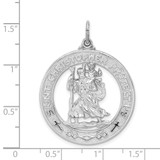 Sterling Silver Rhodium-plated Saint Christopher Medal - QC-7DE07197-8609