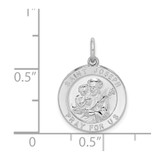 Sterling Silver Rhodium-plated Saint Joseph Medal - QC-324B071E-6702