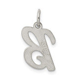 Sterling Silver Rhodium-plated Script Letter B Initial Charm - QC-FDB2EE5E-9793