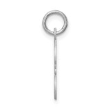 Sterling Silver Rhodium-plated Script Letter F Initial Charm - QC-16FE56CC-5983