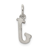 Sterling Silver Rhodium-plated Script Letter J Initial Charm - QC-4A46C044-5599