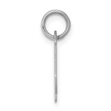 Sterling Silver Rhodium-plated Script Letter N Initial Charm - QC-C5D36EED-2341