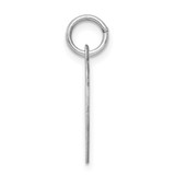 Sterling Silver Rhodium-plated Script Letter O Initial Charm - QC-D8AE0DA2-7730