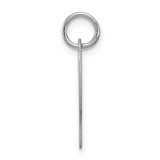 Sterling Silver Rhodium-plated Script Letter P Initial Charm - QC-B29B703B-4120