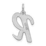 Sterling Silver Rhodium-plated Script Letter R Initial Charm - QC-367BA059-8632
