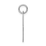 Sterling Silver Rhodium-plated Script Letter W Initial Charm - QC-0F2FB04A-7083