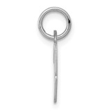 Sterling Silver Rhodium-plated Script Letter W Initial Charm - QC-18B5CA1F-3233